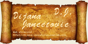 Dijana Jančetović vizit kartica